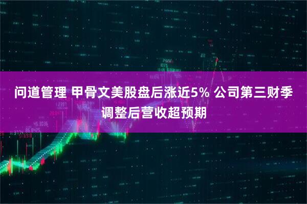 问道管理 甲骨文美股盘后涨近5% 公司第三财季调整后营收超预期