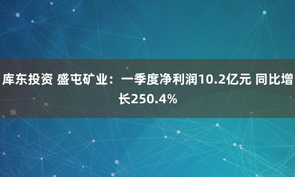 库东投资 盛屯矿业:一季度净利润10.2亿元 同比增长250.4%