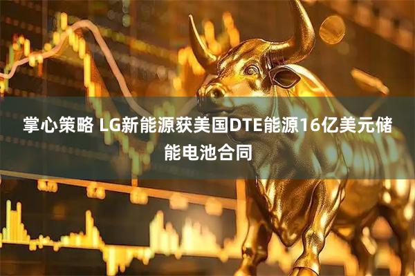掌心策略 LG新能源获美国DTE能源16亿美元储能电池合同